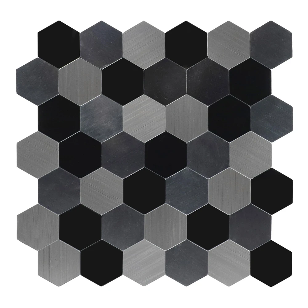 Zelfklevende Mozaïek Steenstrip Hexagon Black Galaxy