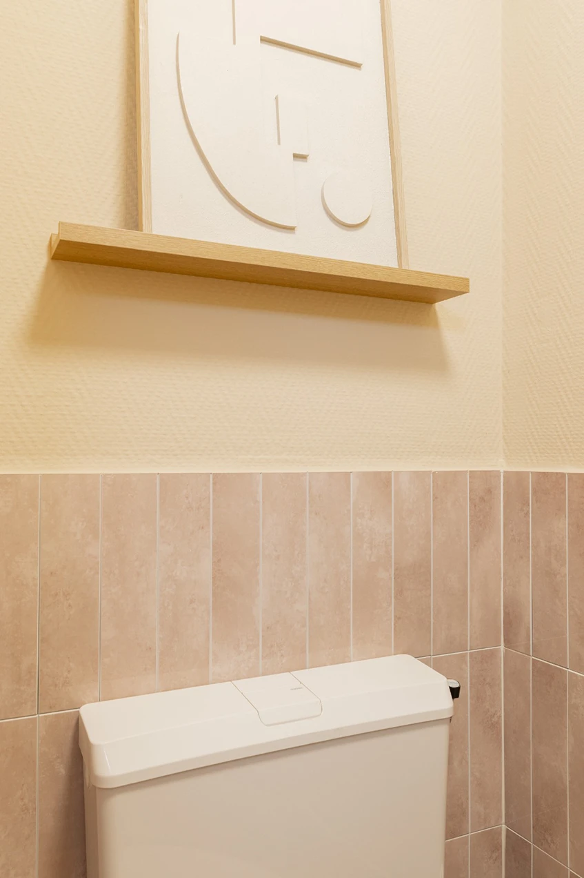 Zelfklevende Mozaïek Steenstrip Hoogglans Metro/Visgraat Beige