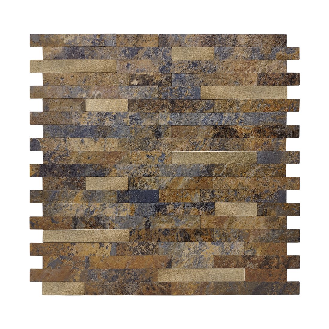 Zelfklevende Mozaïek Steenstrip Klassiek Roest Bruin