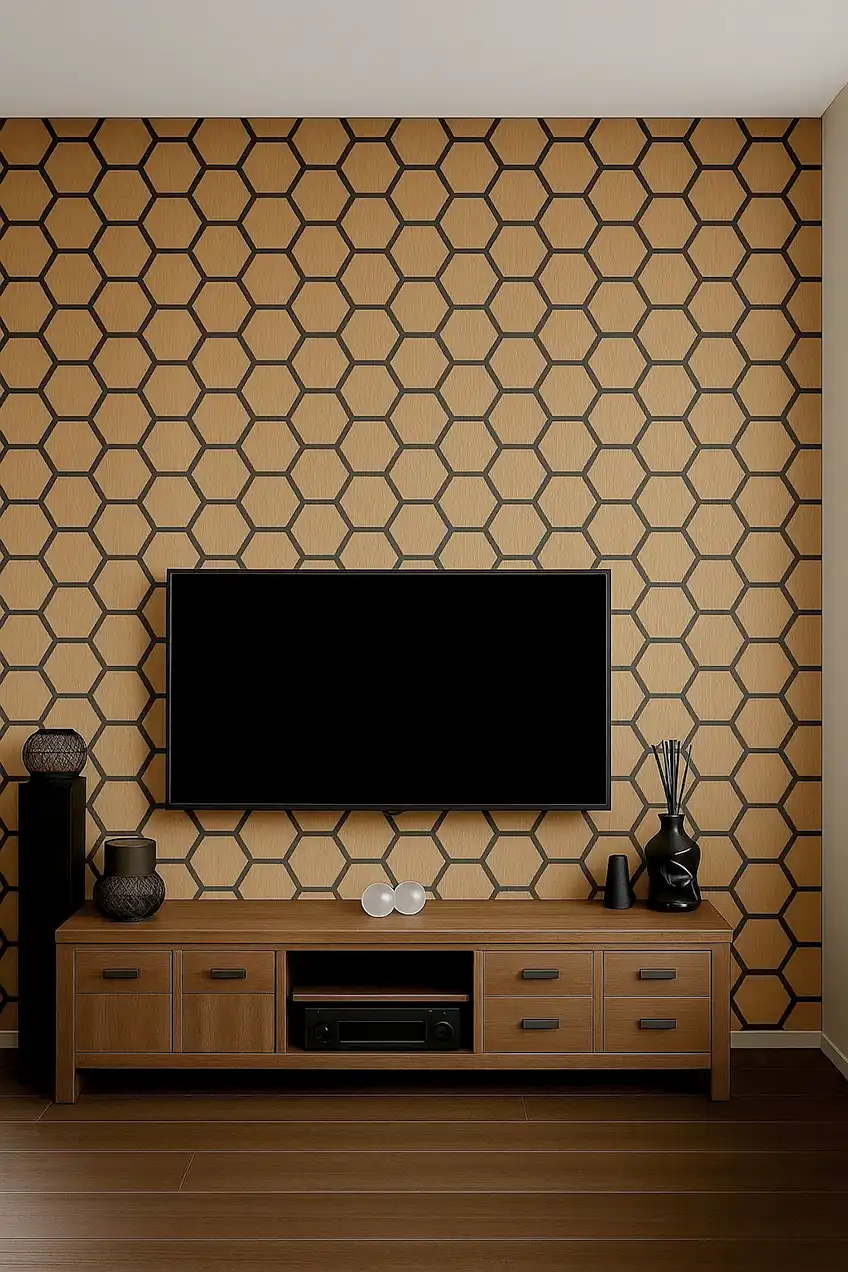 Akoestisch Paneel Hout Hexagon Naturel Eiken