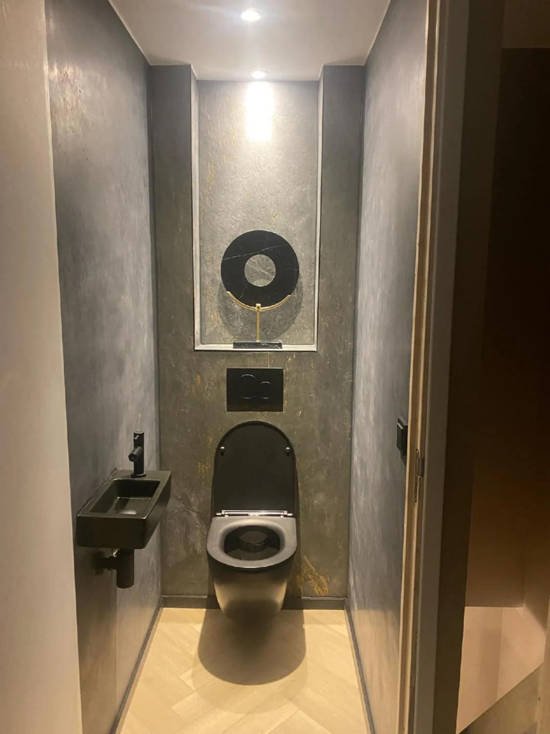 Natuursteen Wandpaneel XL zwart-goud