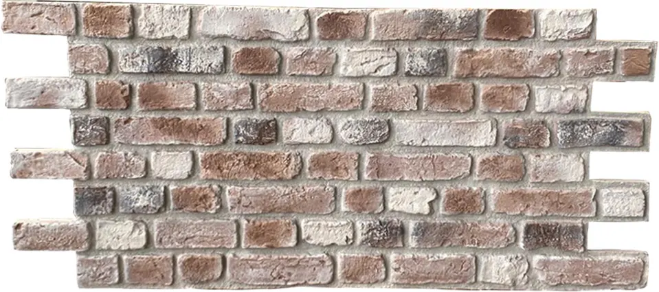 Baksteenstrip 3D Wandpaneel Naadloos XL PU Ladrillo Vintage Japanese Donker Bruinmix