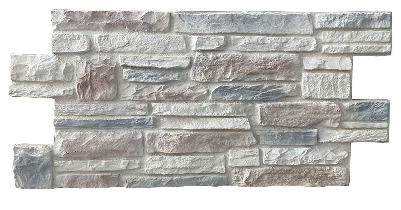 Baksteenstrip 3D Wandpaneel Naadloos XL PU Piedra Blanca Noir