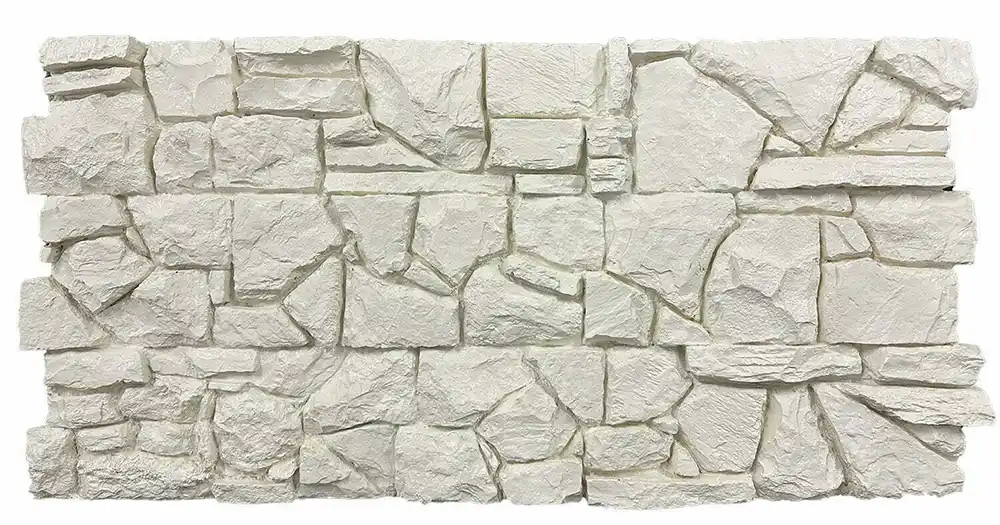 Baksteenstrip 3D Wandpaneel Naadloos XL PU Pizarra Blancura Wit