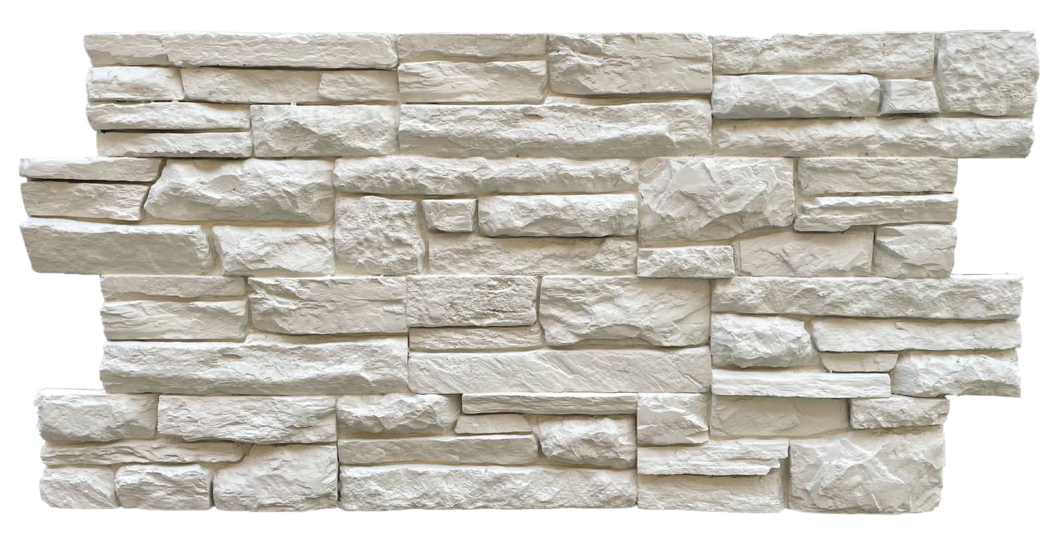 Baksteenstrip 3D Wandpaneel Naadloos XL PU Ardesia Blancura Wit